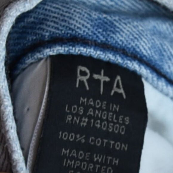 RtA Los Angeles Distressed Cutoff Shorts Size 26 Light Wash Frayed Hem Ripped Gr - Picture 5 of 11